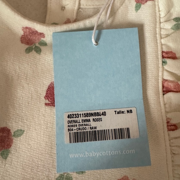 Brand new Roses Overall BabyCottons newborn - Picture 4 of 4